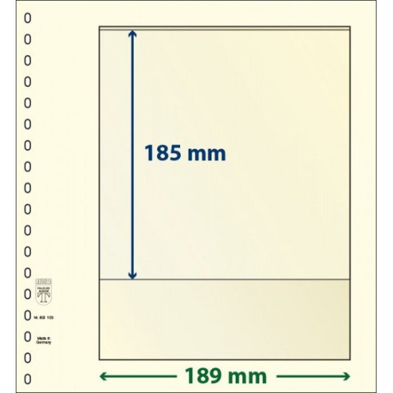 Lindner 802103P Hojas T-Blanko Creaciones Personales Altura: 185 mm. pqte 10