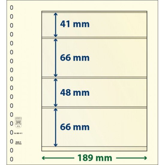 Lindner 802411P Hojas T-Blanko Creaciones Personales Altura: 66,48,66,41 mm. pqte 10