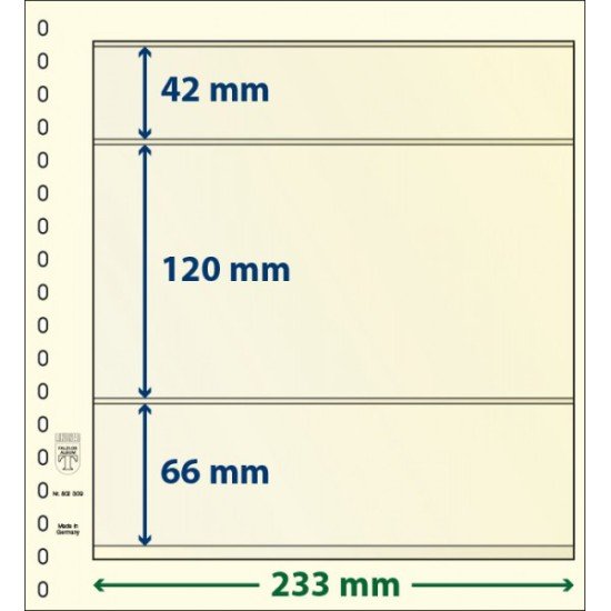 Lindner 802309P Hojas T-Blanko Creaciones Personales Altura: 66,120,42 mm. pqte 10