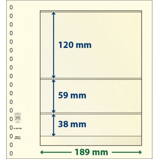 Lindner 802306P Hojas T-Blanko Creaciones Personales Altura: 38,59,120 mm. pqte 10