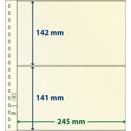 Lindner 802217P Hojas T-Blanko Creaciones Personales Altura: 141,142 mm. pqte 10