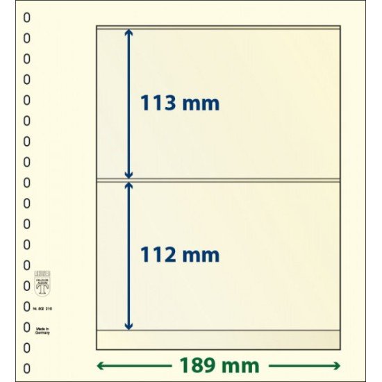 Lindner 802216P Hojas T-Blanko Creaciones Personales Altura: 112, 113 mm. pqte 10