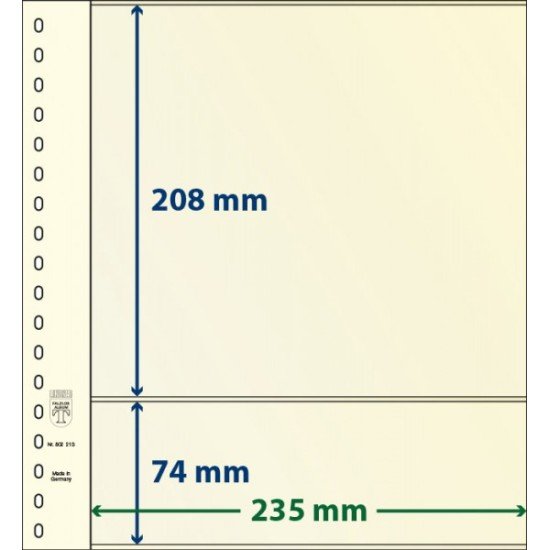 Lindner 802213P Hojas T-Blanko Creaciones Personales Altura: 74,208 mm. pqte 10