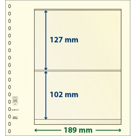 Lindner 802210P Hojas T-Blanko Creaciones Personales Altura: 102,127 mm. pqte 10