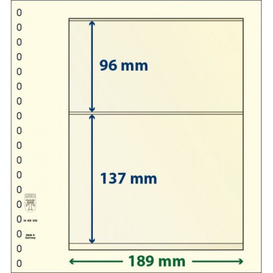 Lindner 802209P Hojas T-Blanko Creaciones Personales Altura: 137,96 mm. pqte 10