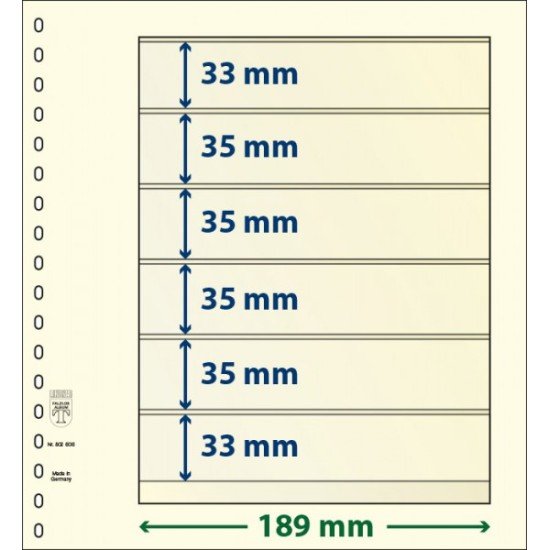 Lindner 802606P Hojas T-Blanko Creaciones Personales Altura: 33,35,35,35,35,33 mm. pqte 10 Lindner 802606P Hojas T-Blanko Creaciones Personales Altura: 33,35,35,35,35,33 mm. pqte 10