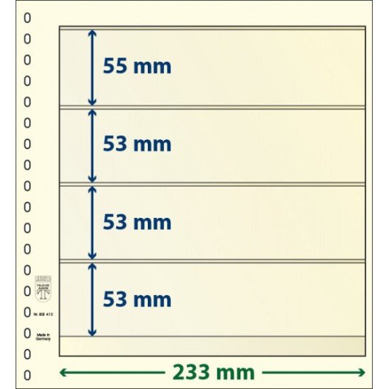 Lindner dT802412P Hojas T-Blanko Creaciones Personales Altura:55, 53, 53, 53 x 233 mm pqte 5 Lindner dT802412P Hojas T-Blanko Creaciones Personales Altura:55, 53, 53, 53 x 233 mm pqte 5
