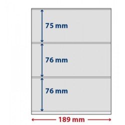 Lindner S802310H Hojas T-Freestyle con 3 tiras (76 mm) y tira autoadhesiva Lindner S802310H Hojas T-Freestyle con 3 tiras (76 mm) y tira autoadhesiva