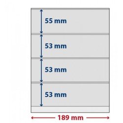 Lindner S802408H Hojas T-Freestyle con 4 tiras (53 mm) y tira autoadhesiva Lindner S802408H Hojas T-Freestyle con 4 tiras (53 mm) y tira autoadhesiva