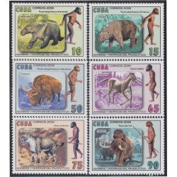Cuba 4609/14 2008 Hombres y animales prehistóricos MNH
