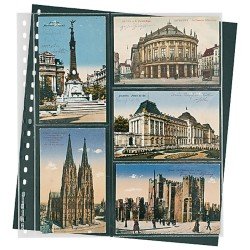 Lindner 826P Hojas Transparentes para postales Pqte de 10