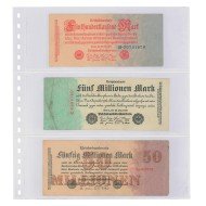 Lindner 851P Hoja transparente con 3 bolsillos (240 x 90 mm) pqte de 10 Lindner 851P Hoja transparente con 3 bolsillos (240 x 90 mm) pqte de 10