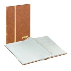Lindner 1158-H Clasificador estándar 165 x 220 mm, 16 páginas blancas, marrón