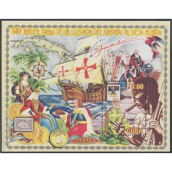 Cuba HB 183 2003 510 Años de la llegada del Tabaco a Cuba MNH