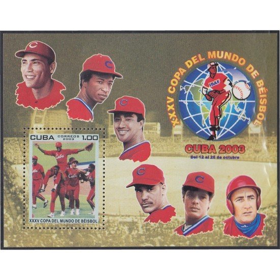 Cuba HB 186 2003 35 Copa del Mundo de Baseball MNH