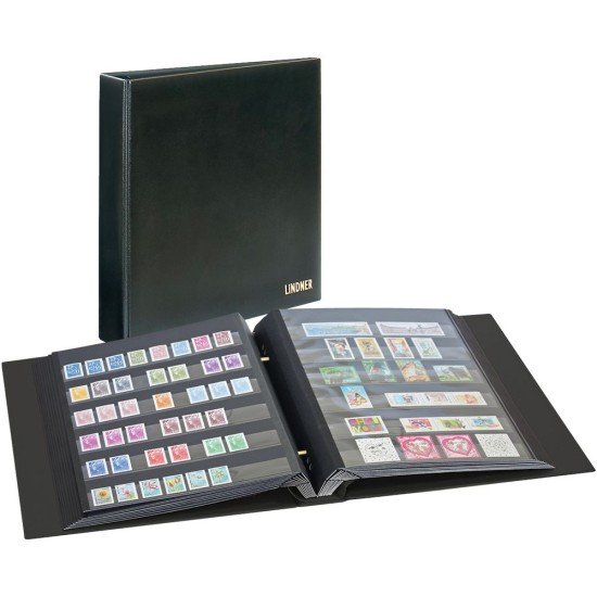 Lindner 1190-S Álbum de sellos 280 x 310 x 50 mm con mecanismo de tornillo, negro Lindner 1190-S Álbum de sellos 280 x 310 x 50 mm con mecanismo de tornillo, negro