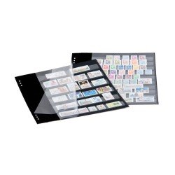 Lindner 1171F Hojas clasificadoras con 6 tiras transparentes pqte 10