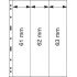Lindner 063 Hojas UNIPLATE 276/61/62/63 mm 3 tiras en negro