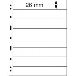 Lindner 078 Hojas UNIPLATE 26/197 mm 8 tiras en negro
