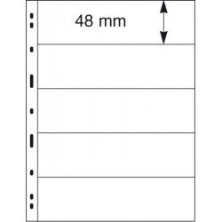Lindner 075 Hojas UNIPLATE 48/197 mm 5 tiras en negro