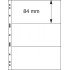 Lindner 073 Hojas UNIPLATE 84/197 mm 3 tiras en negro