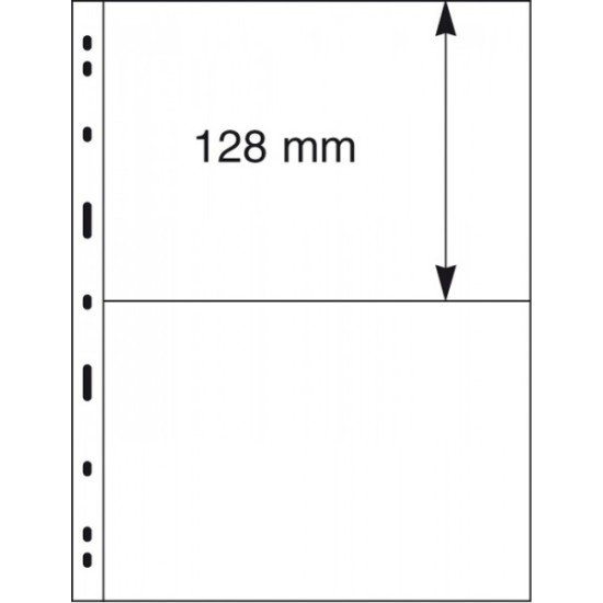 Lindner 072 Hojas UNIPLATE 128/197 mm 2 tiras en negro