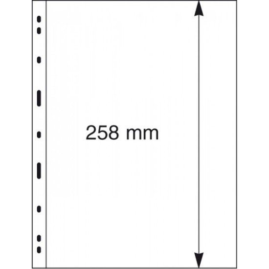 Lindner 091 Hojas UNIPLATE 258/197 mm 1 tiras Transparentes