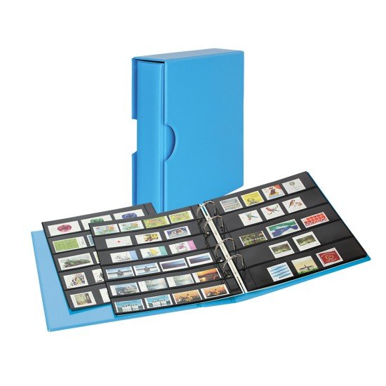 Lindner S3542B-5 Álbum Publica M Color con estuche a juego, Azul   