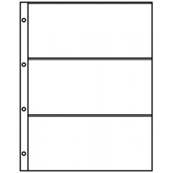 Lindner 4103 Hojas clasificadoras A4 negro con 3 bolsillos (220 x 97 mm)