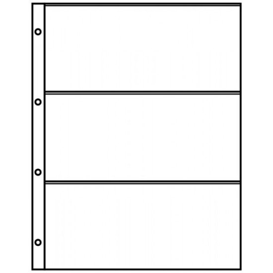 Lindner 4103 Hojas clasificadoras A4 negro con 3 bolsillos (220 x 97 mm)