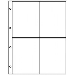Lindner 4146 Hojas clasificadoras A4 negro con 4 bolsillos (109 x 145 mm)
