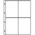 Lindner 4146 Hojas clasificadoras A4 negro con 4 bolsillos (109 x 145 mm)