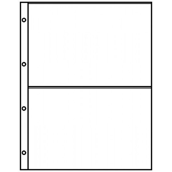 Lindner 8812 Hojas clasificadoras A4 transparente con 2 bolsillos (220 x 150 mm)