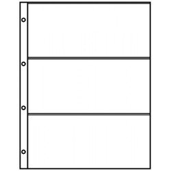 Lindner 8813 Hojas clasificadoras A4 transparentes con 3 bolsillos (220 x 97 mm)