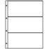 Lindner 8813 Hojas clasificadoras A4 transparentes con 3 bolsillos (220 x 97 mm)