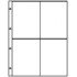 Lindner 8844 Hojas clasificadoras A4 transparentes con 4 bolsillos (109 x 150 mm