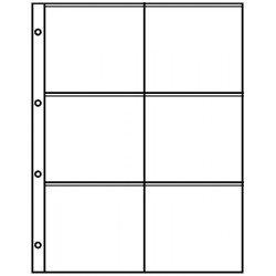 Lindner 8846 Hojas clasificadoras A4 con 6 bolsillos transparentes (110 x98 mm)
