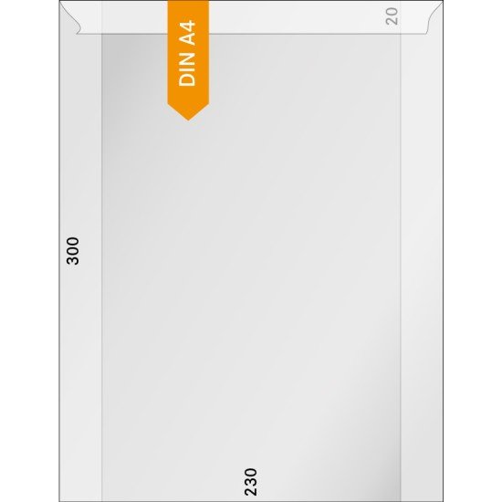 Lindner 720 Sobres de brillantina 230 X 300 + 20 mm pqte de 500