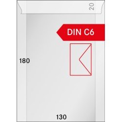 Lindner 712 Sobres de brillantina 130 X 180 + 20 mm pqte de 500