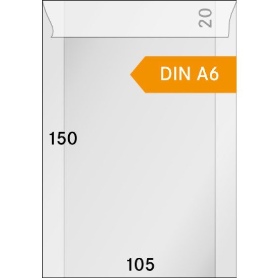 Lindner 709 Sobres de brillantina 105 X 150 + 20 mm pqte de 500