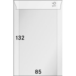 Lindner 707 Sobres de brillantina 85 X 132 + 16 mm pqte de 500