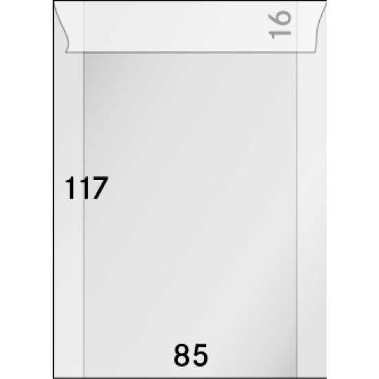 Lindner 706 Sobres de brillantina 85 X 117 + 16 mm pqte de 500