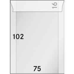 Lindner 704 Sobres de brillantina 75 X 102 + 16 mm pqte de 500