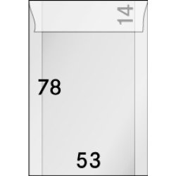 Lindner 702 Sobres de brillantina 53 X 78 + 14 mm pqte de 500