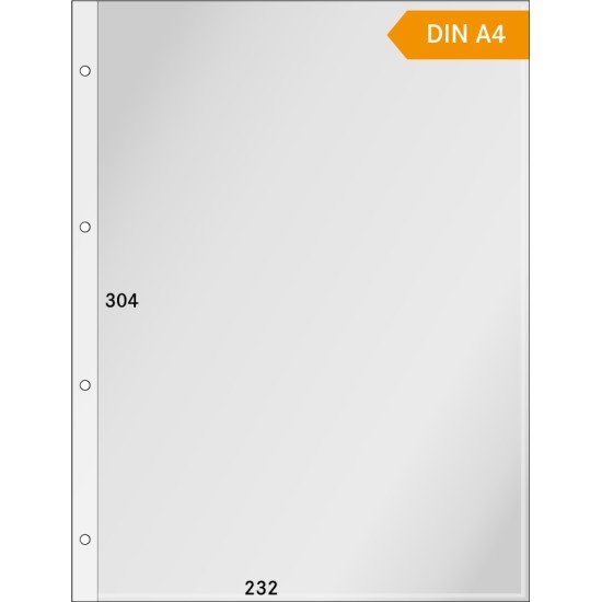 Lindner 719H-P100 Sobres de brillantina A4, abierto en la parte superior pqte de 100