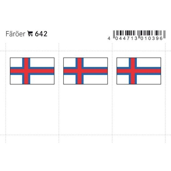 Lindner 642 Feroe Etiquetas adhesivas 24 x 38 mm pqte 6 