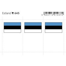 Lindner 645 Estonia Etiquetas adhesivas 24 x 38 mm pqte 6 