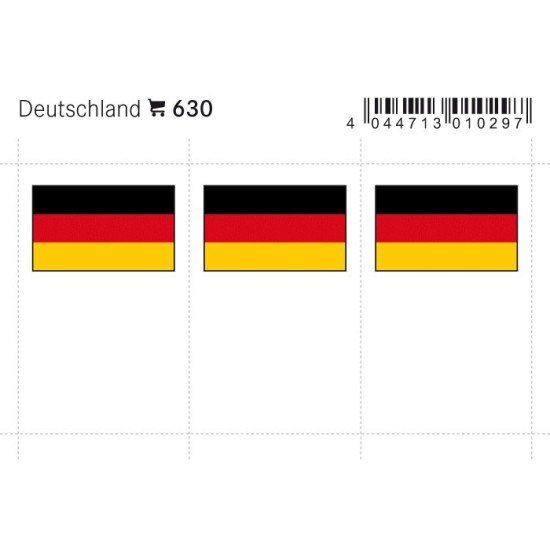 Lindner 630 Alemania Etiquetas adhesivas 24 x 38 mm pqte 6 