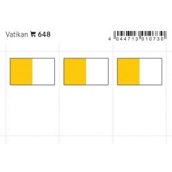 Lindner 648 Vaticano Etiquetas adhesivas 24 x 38 mm pqte 6 