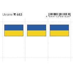 Lindner 683 Ucrania Etiquetas adhesivas 24 x 38 mm pqte 6 Lindner 683 Ucrania Etiquetas adhesivas 24 x 38 mm pqte 6